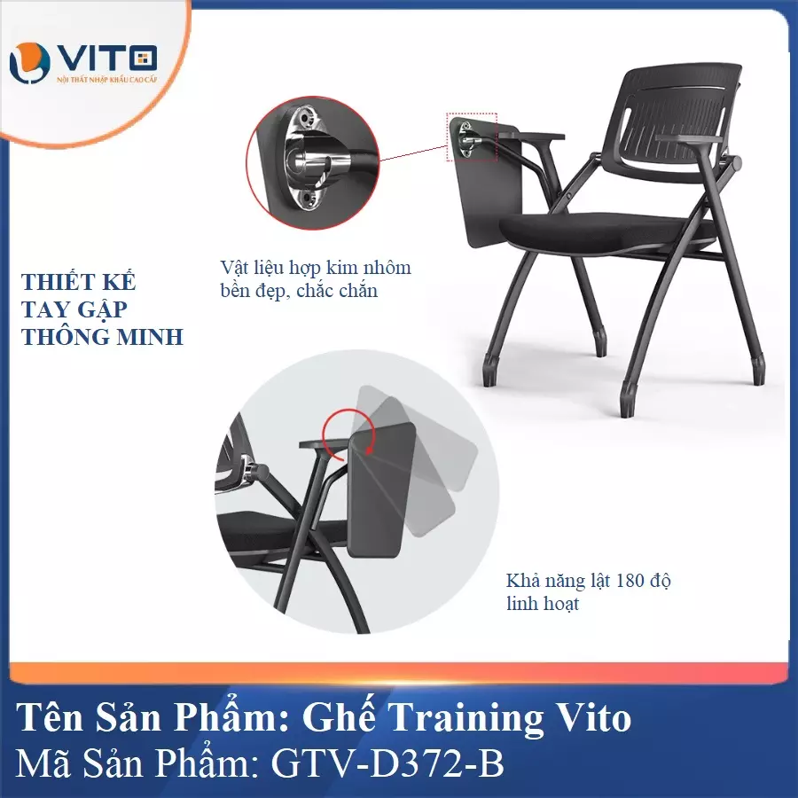 Ghế Đào Tạo Cao Cấp Vito GTV-D372-B