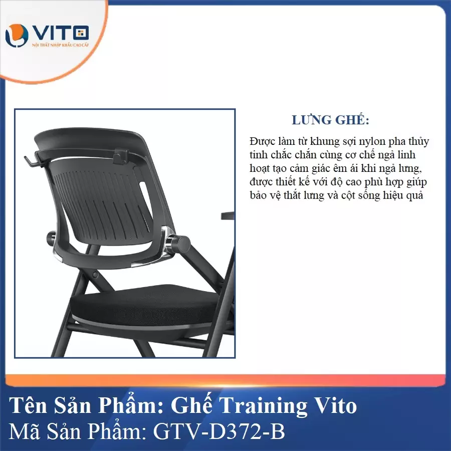 Ghế Đào Tạo Cao Cấp Vito GTV-D372-B