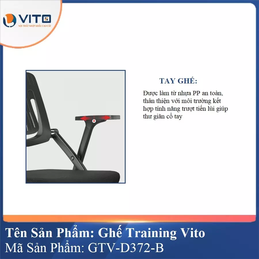 Ghế Đào Tạo Cao Cấp Vito GTV-D372-B