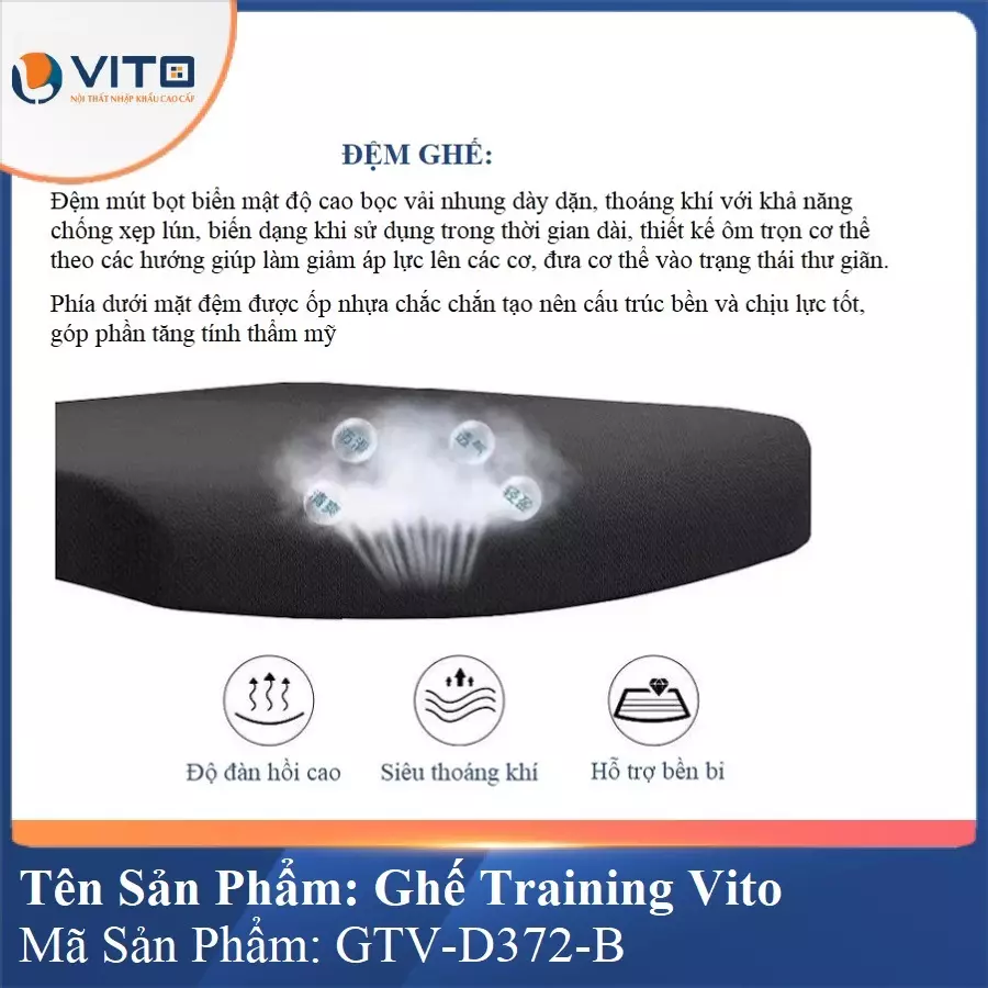 Ghế Đào Tạo Cao Cấp Vito GTV-D372-B