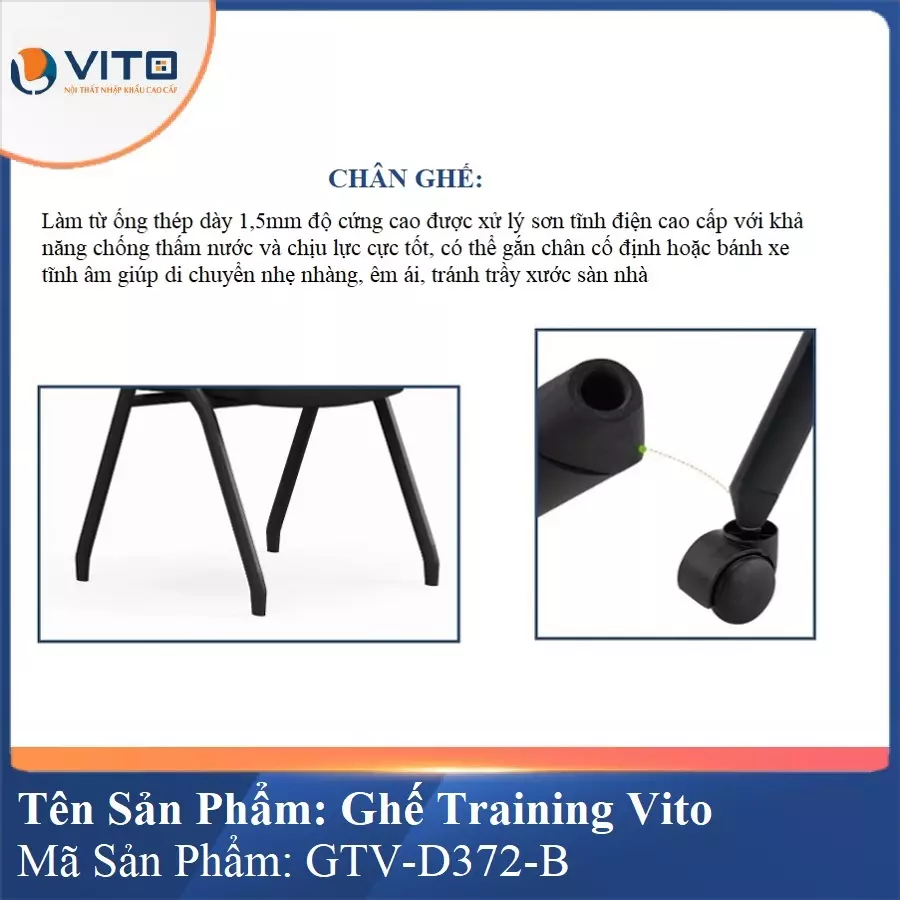 Ghế Đào Tạo Cao Cấp Vito GTV-D372-B