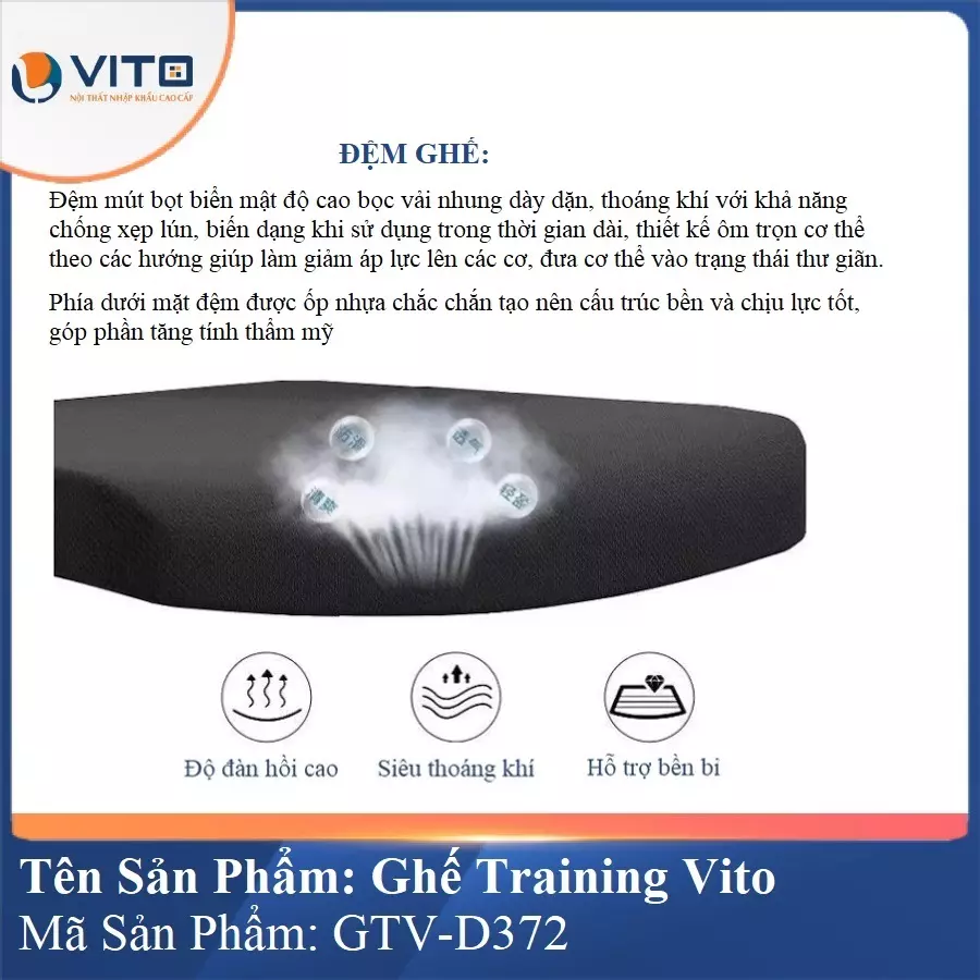 Ghế Đào Tạo Cao Cấp Vito GTV-D372