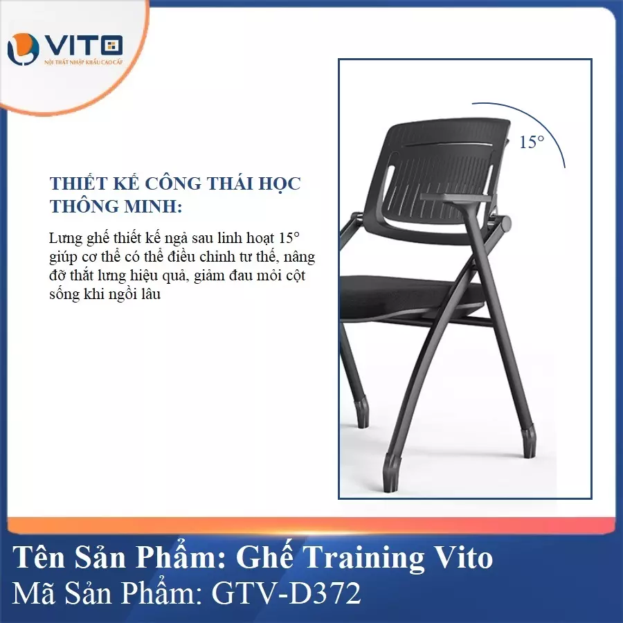 Ghế Đào Tạo Cao Cấp Vito GTV-D372