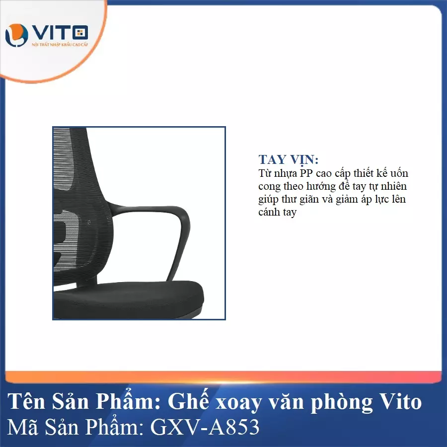 Ghế Xoay Văn Phòng Vito GXV-A853