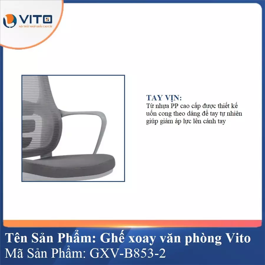 Ghế Xoay Văn Phòng Vito GXV-B853-2