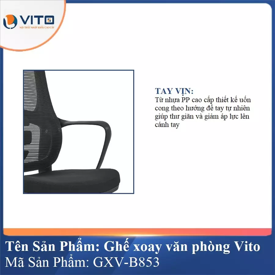 Ghế Xoay Văn Phòng Vito GXV-B853