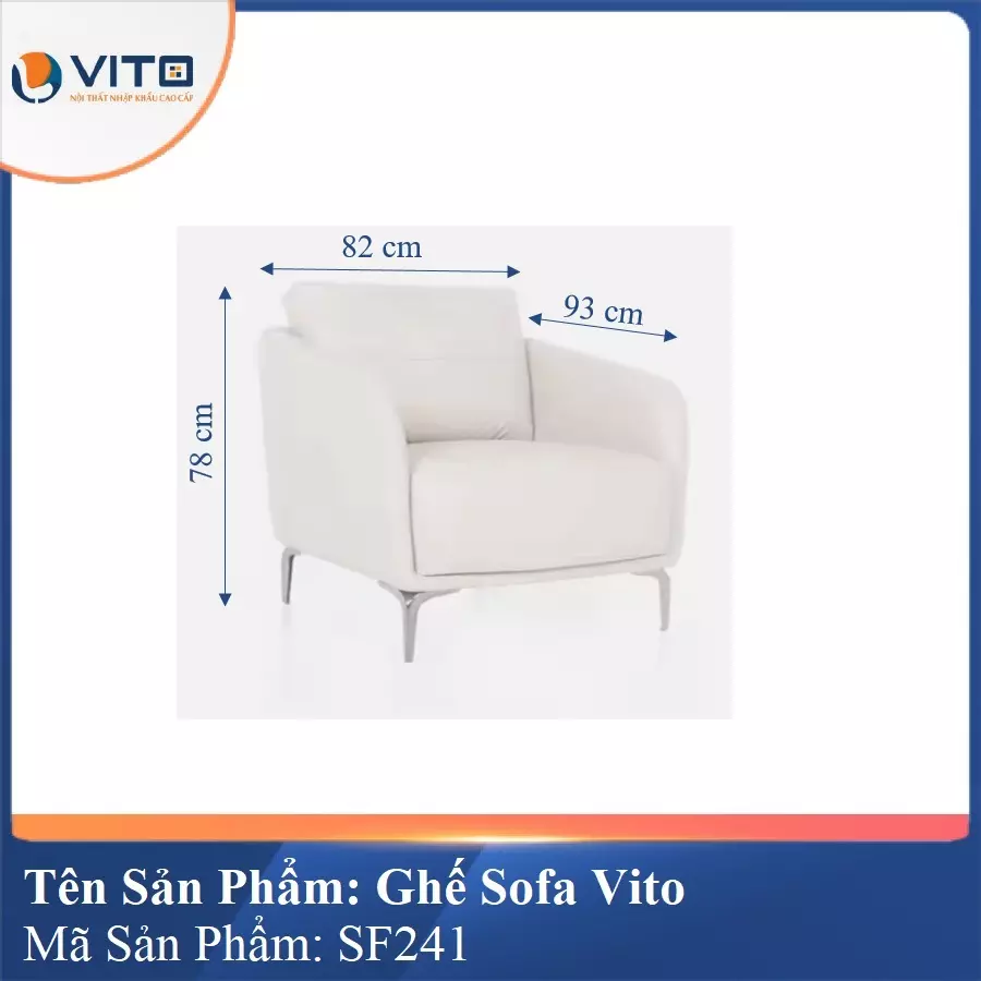 Bộ Ghế Sofa da cao cấp Vito SF241