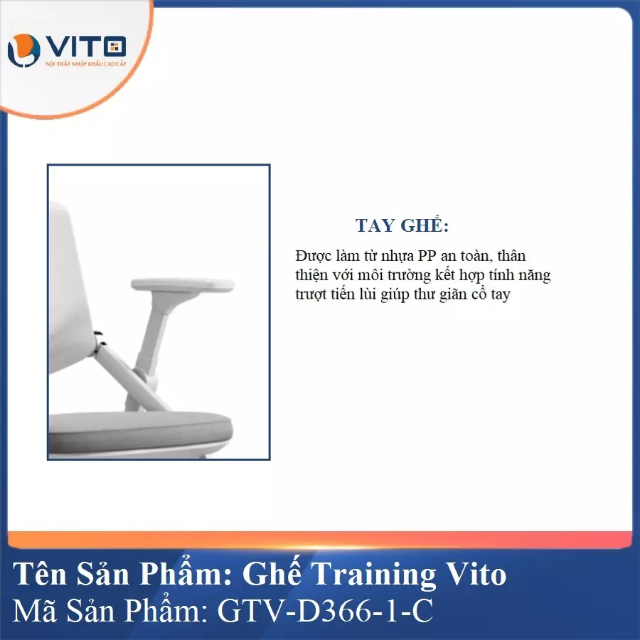 Ghế Đào Tạo Cao Cấp Vito GTV-D366-1-C