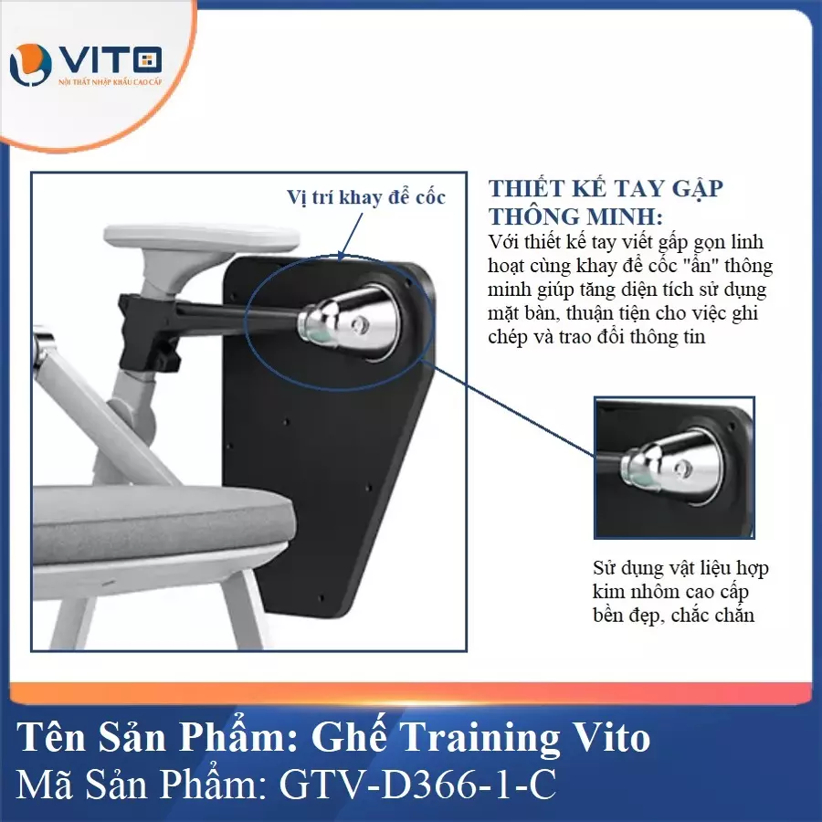 Ghế Đào Tạo Cao Cấp Vito GTV-D366-1-C