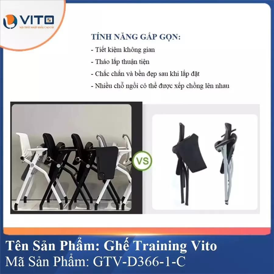 Ghế Đào Tạo Cao Cấp Vito GTV-D366-1-C