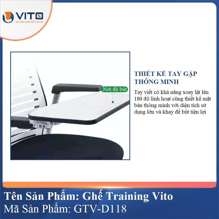 Ghế Đào Tạo Cao Cấp Vito GTV-D118