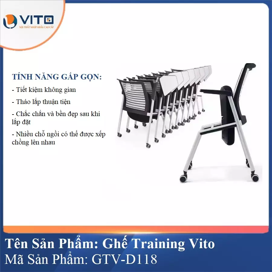 Ghế Đào Tạo Cao Cấp Vito GTV-D118