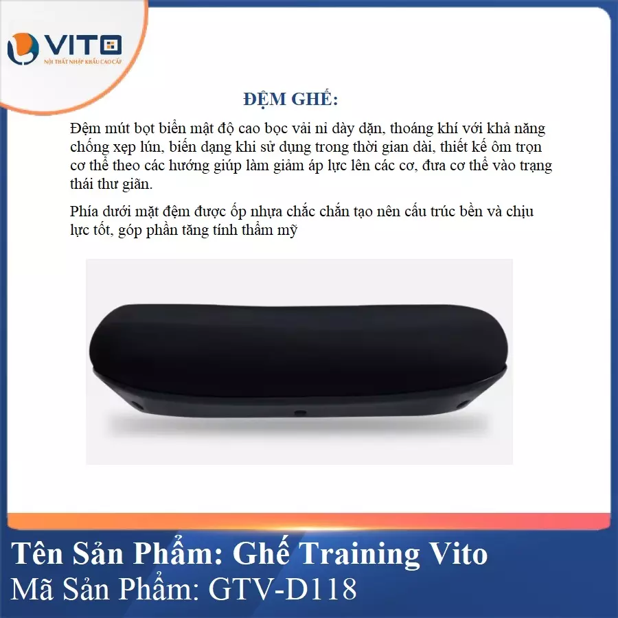 Ghế Đào Tạo Cao Cấp Vito GTV-D118