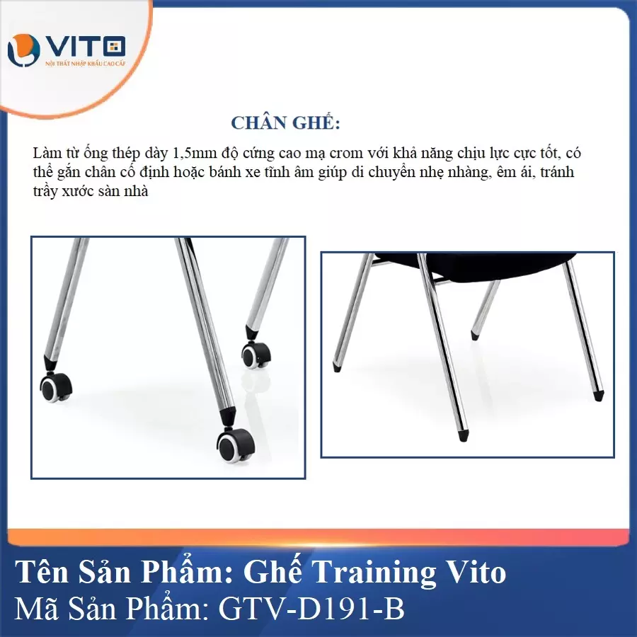 Ghế Đào Tạo Cao Cấp Vito GTV-D191-B