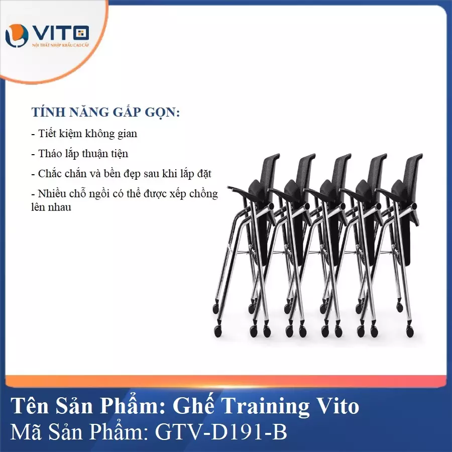 Ghế Đào Tạo Cao Cấp Vito GTV-D191-B