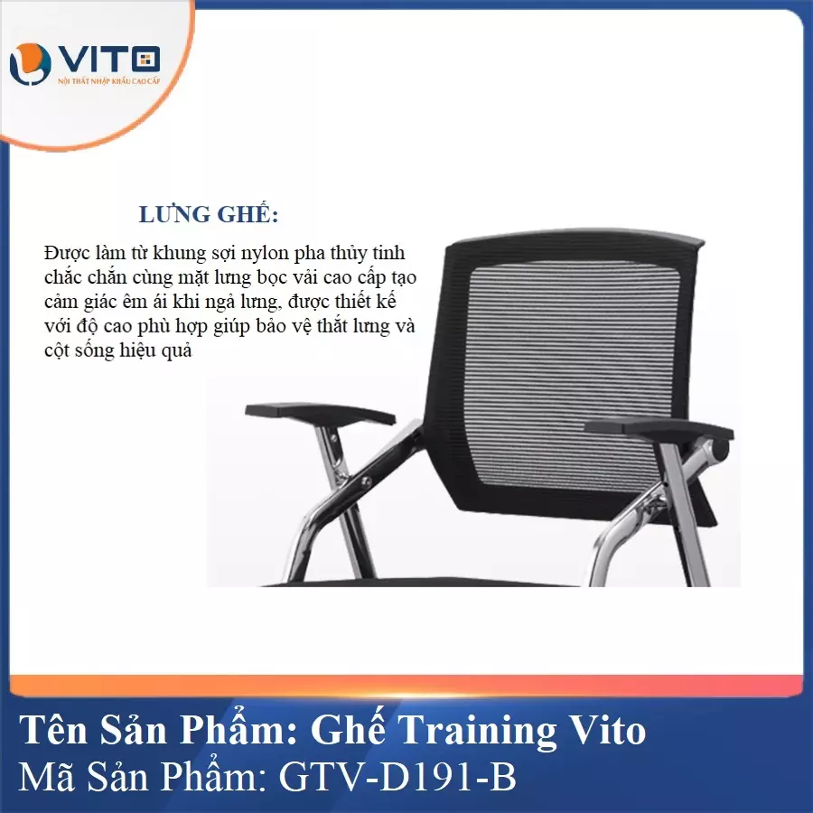 Ghế Đào Tạo Cao Cấp Vito GTV-D191-B