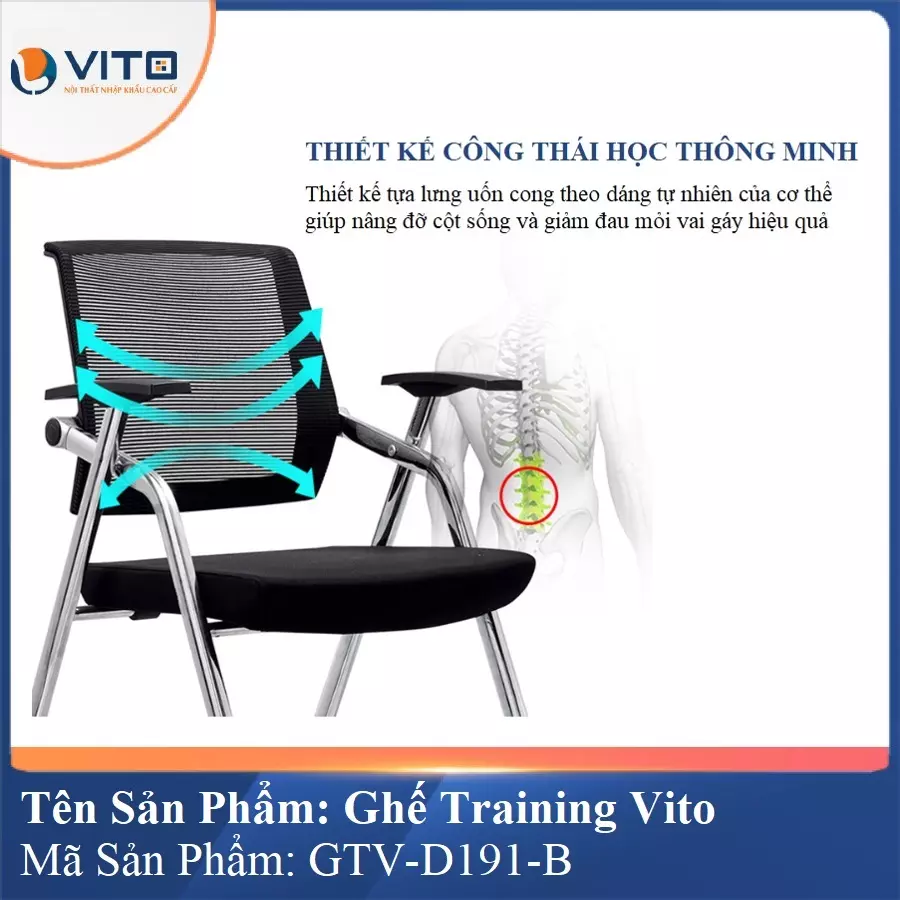 Ghế Đào Tạo Cao Cấp Vito GTV-D191-B