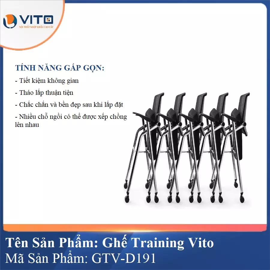 Ghế Đào Tạo Cao Cấp Vito GTV-D191