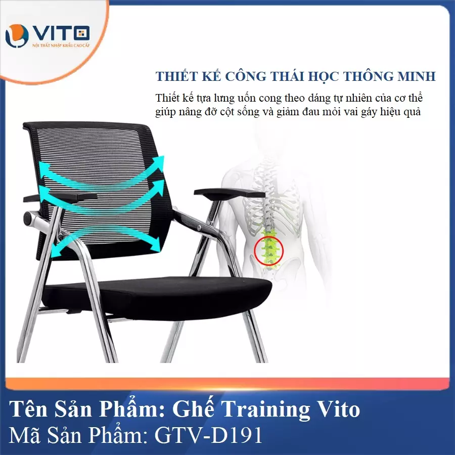 Ghế Đào Tạo Cao Cấp Vito GTV-D191