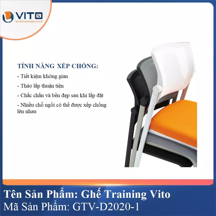 Ghế Đào Tạo Cao Cấp Vito GTV-D2020-1