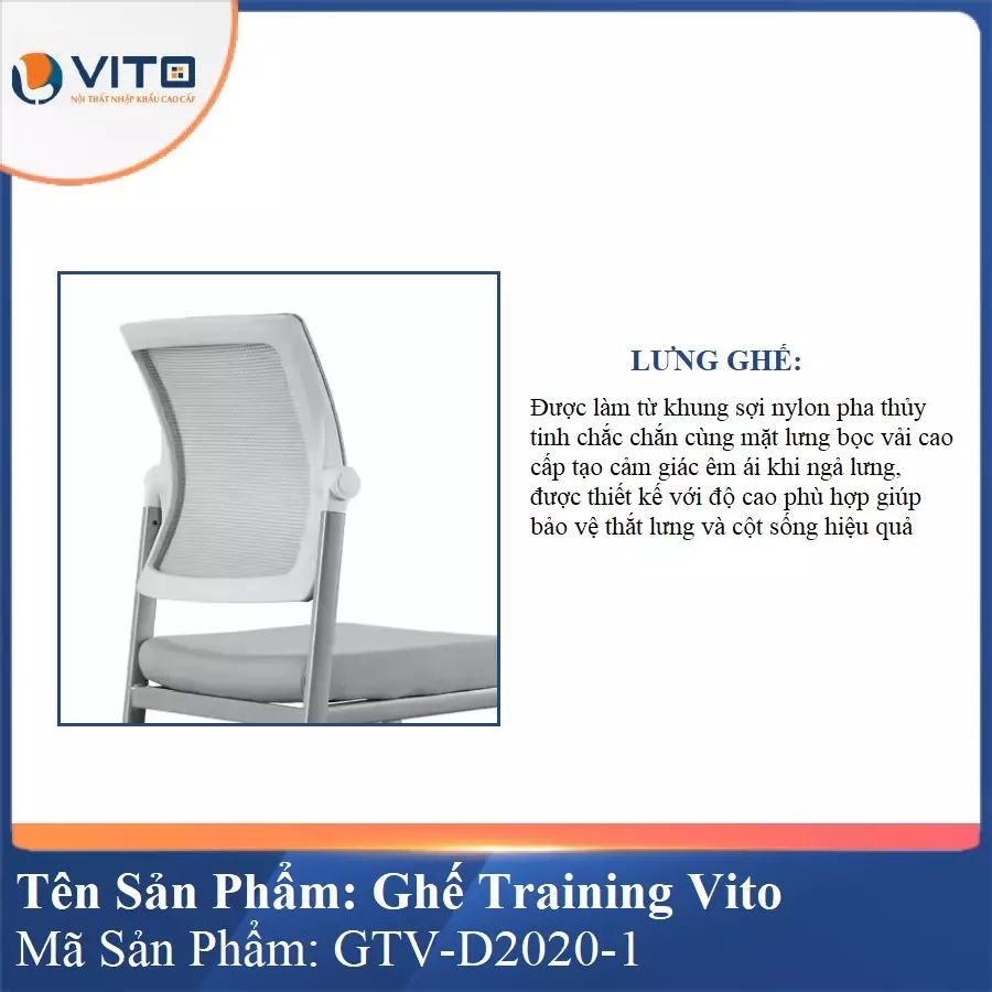 Ghế Đào Tạo Cao Cấp Vito GTV-D2020-1