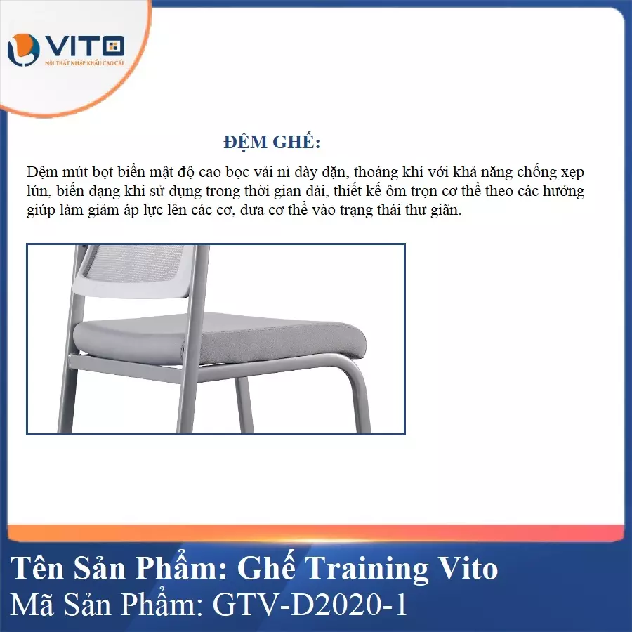 Ghế Đào Tạo Cao Cấp Vito GTV-D2020-1