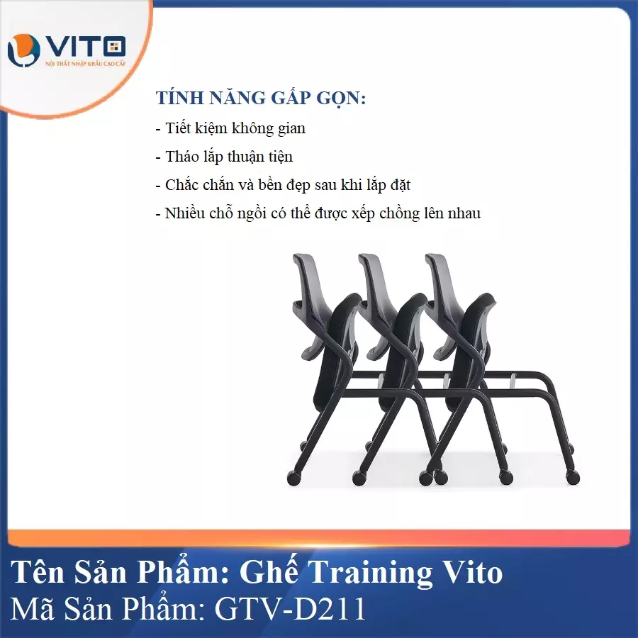 Ghế Đào Tạo Cao Cấp Vito GTV-D211