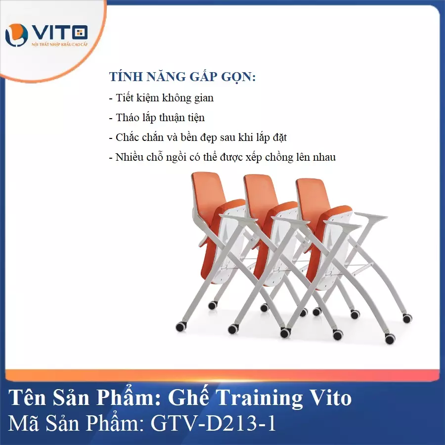 Ghế Đào Tạo Cao Cấp Vito GTV-D213-1