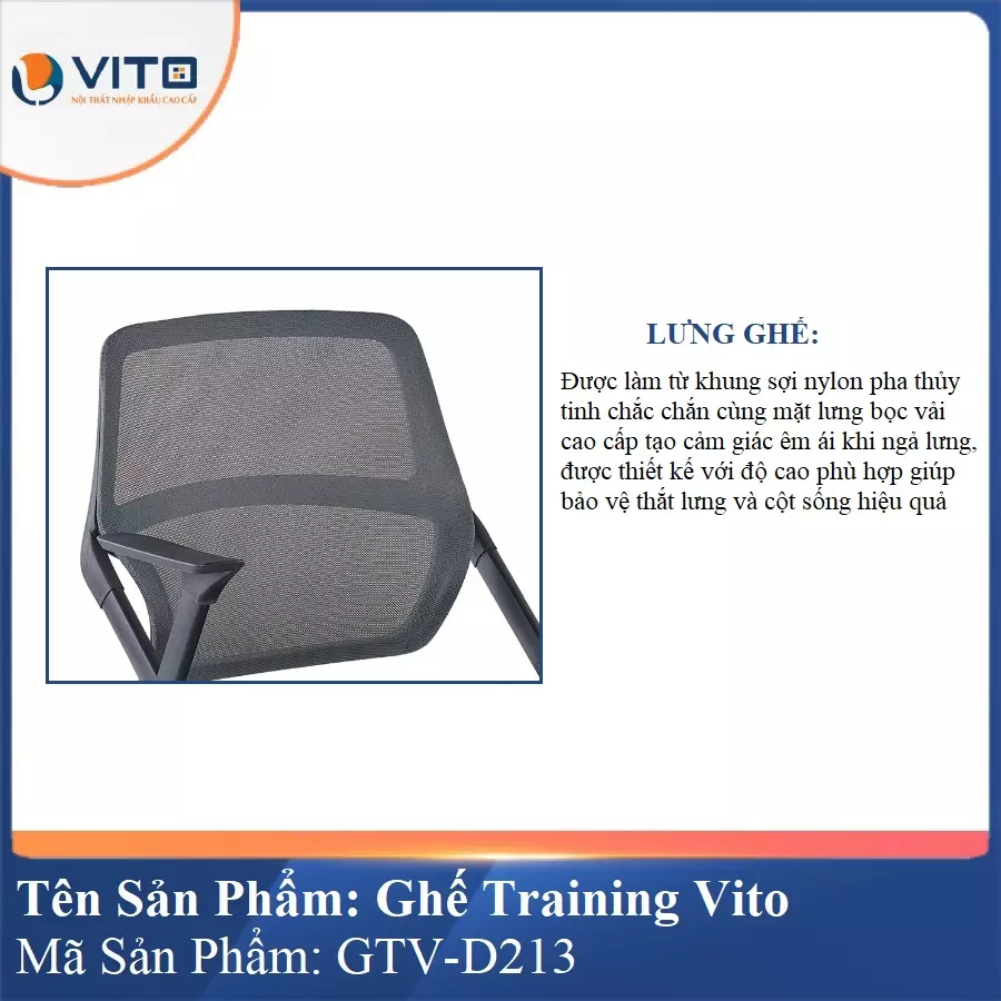 Ghế Đào Tạo Cao Cấp Vito GTV-D213