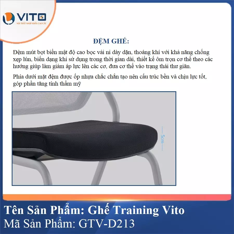 Ghế Đào Tạo Cao Cấp Vito GTV-D213