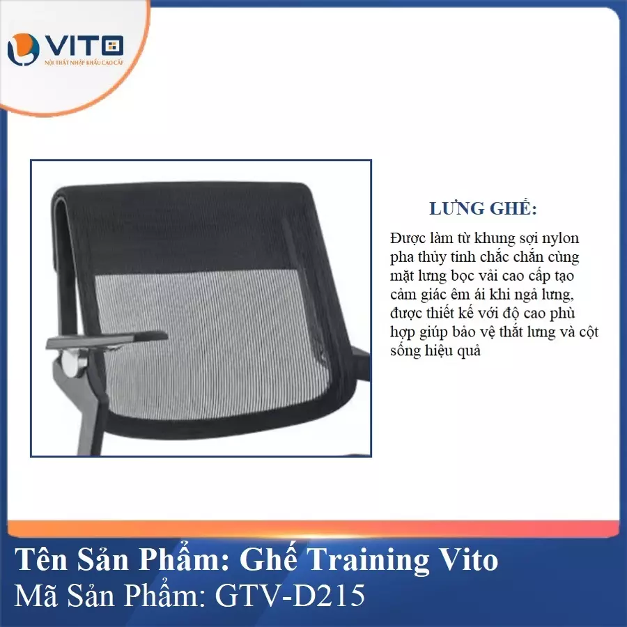 Ghế Đào Tạo Cao Cấp Vito GTV-D215