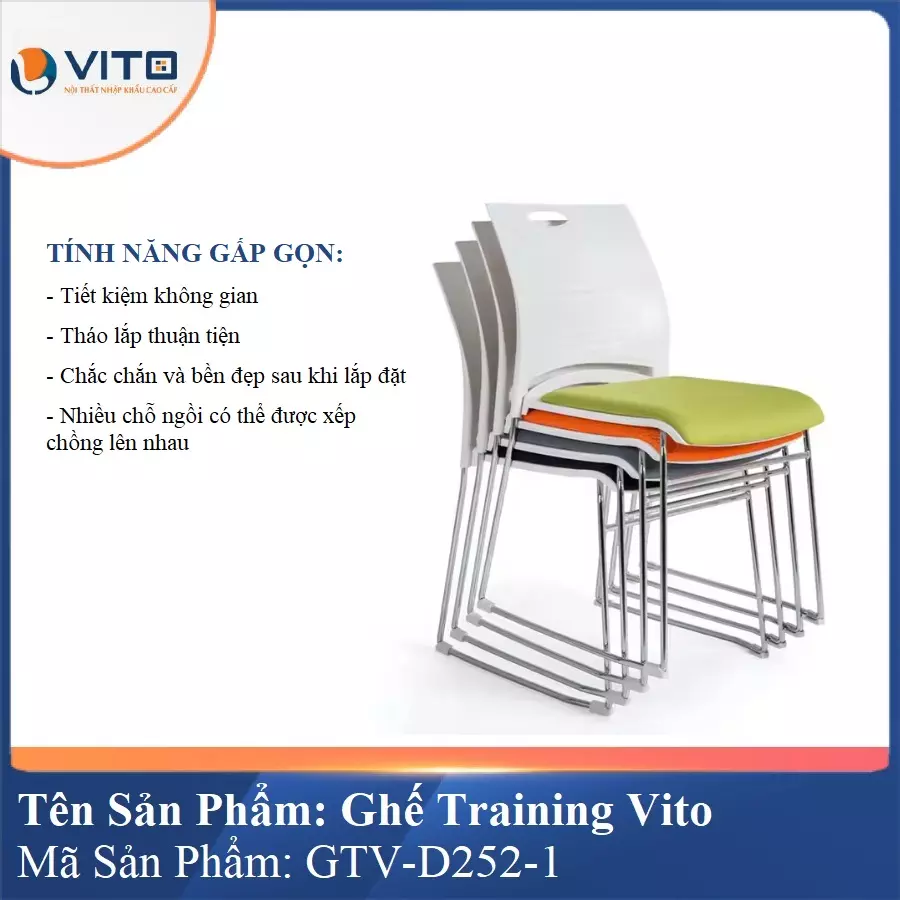 Ghế Đào Tạo Cao Cấp Vito GTV-D252-1