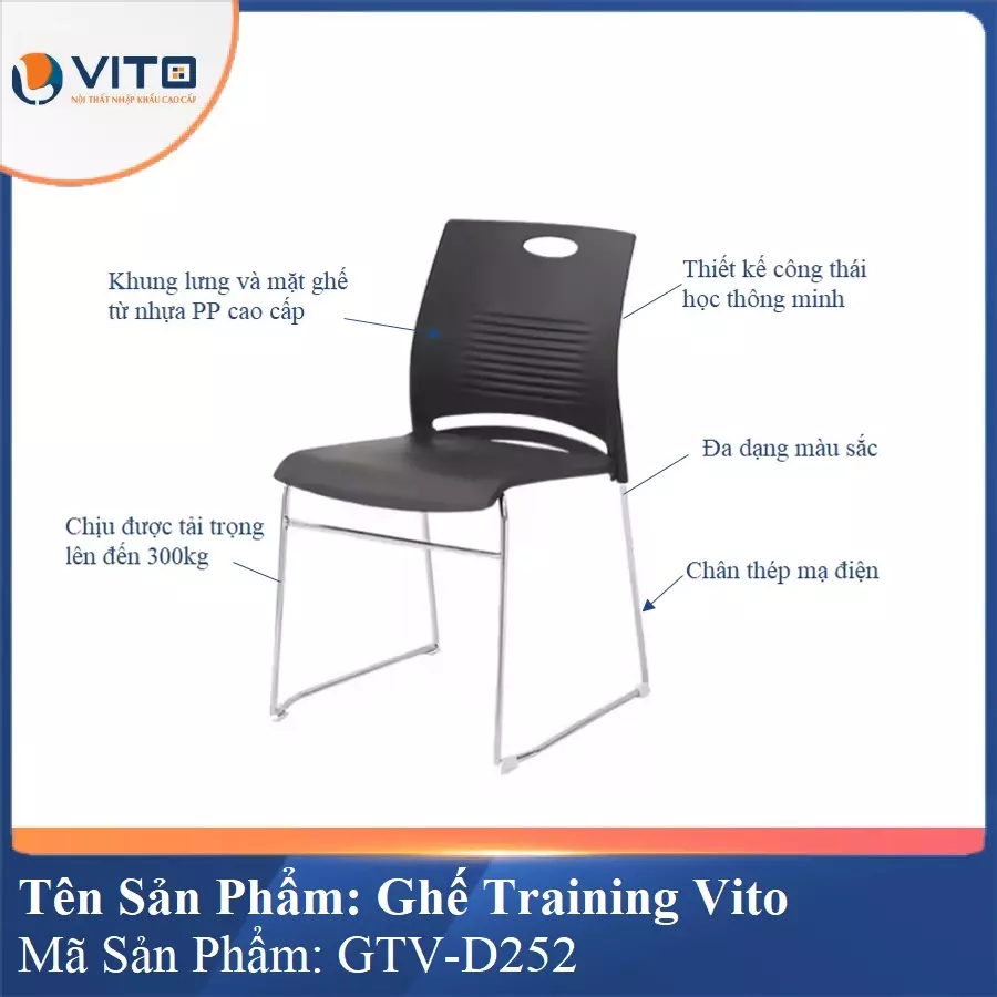 Ghế Đào Tạo Cao Cấp Vito GTV-D252