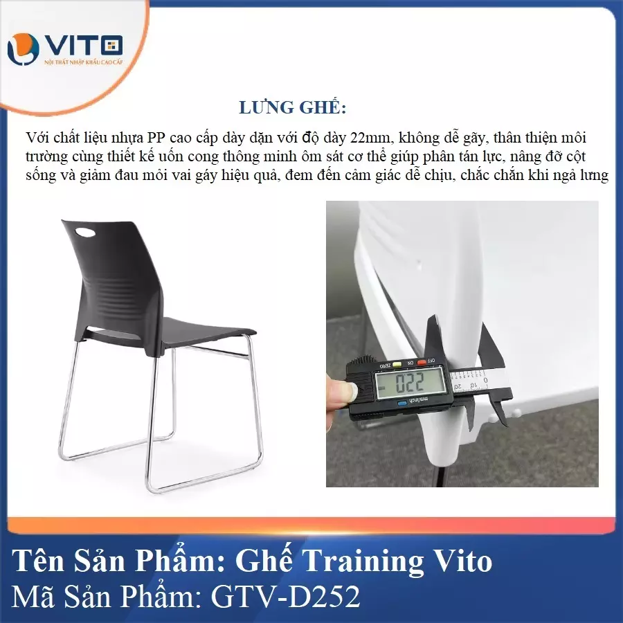 Ghế Đào Tạo Cao Cấp Vito GTV-D252