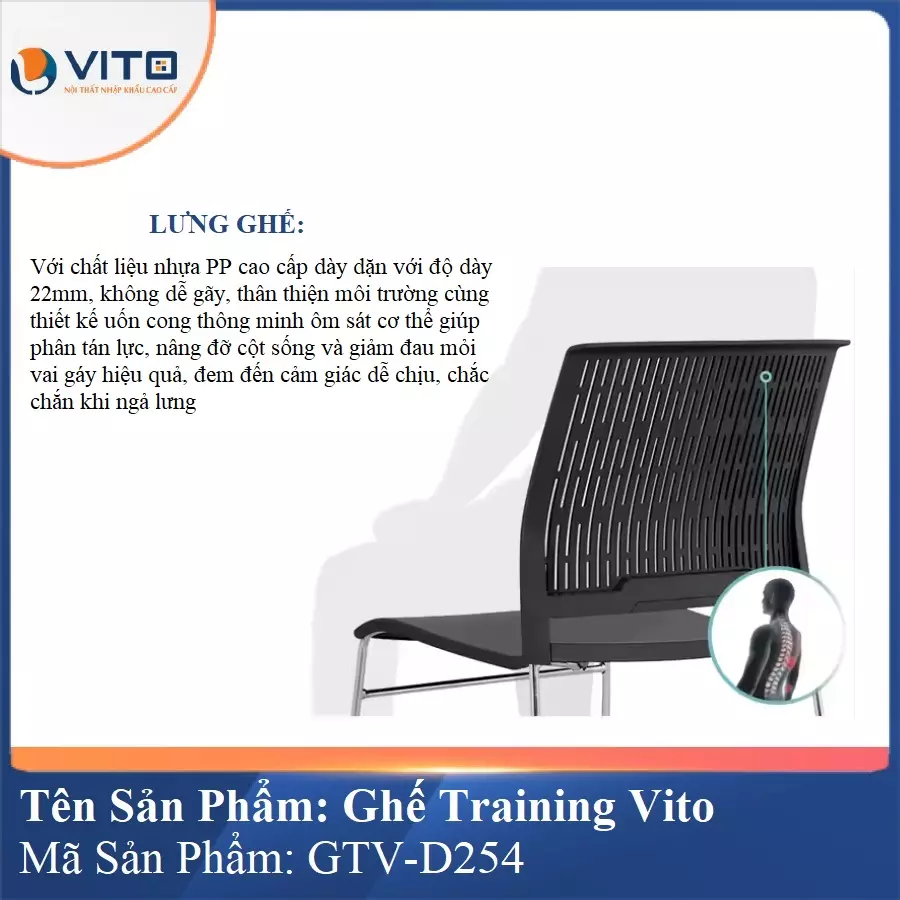 Ghế Đào Tạo Cao Cấp Vito GTV-D254