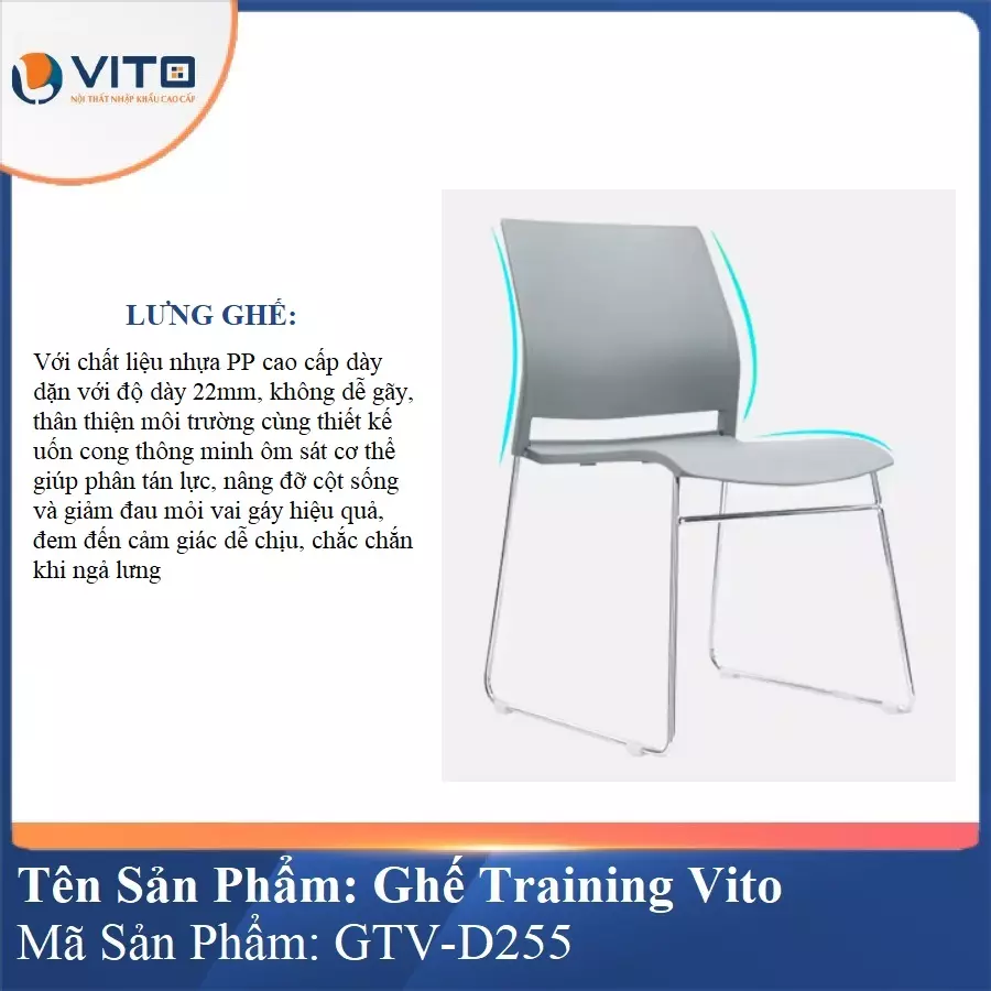 Ghế Đào Tạo Cao Cấp Vito GTV-D255