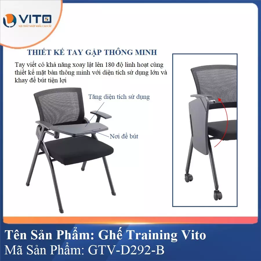 Ghế Đào Tạo Cao Cấp Vito GTV-D292-B