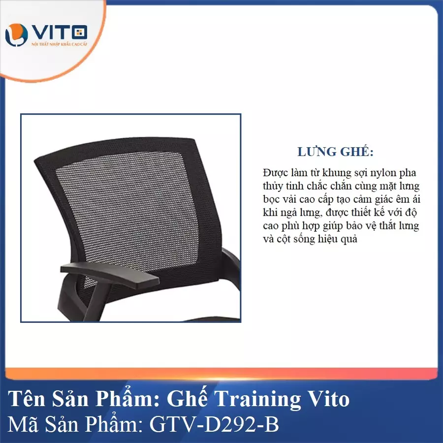 Ghế Đào Tạo Cao Cấp Vito GTV-D292-B