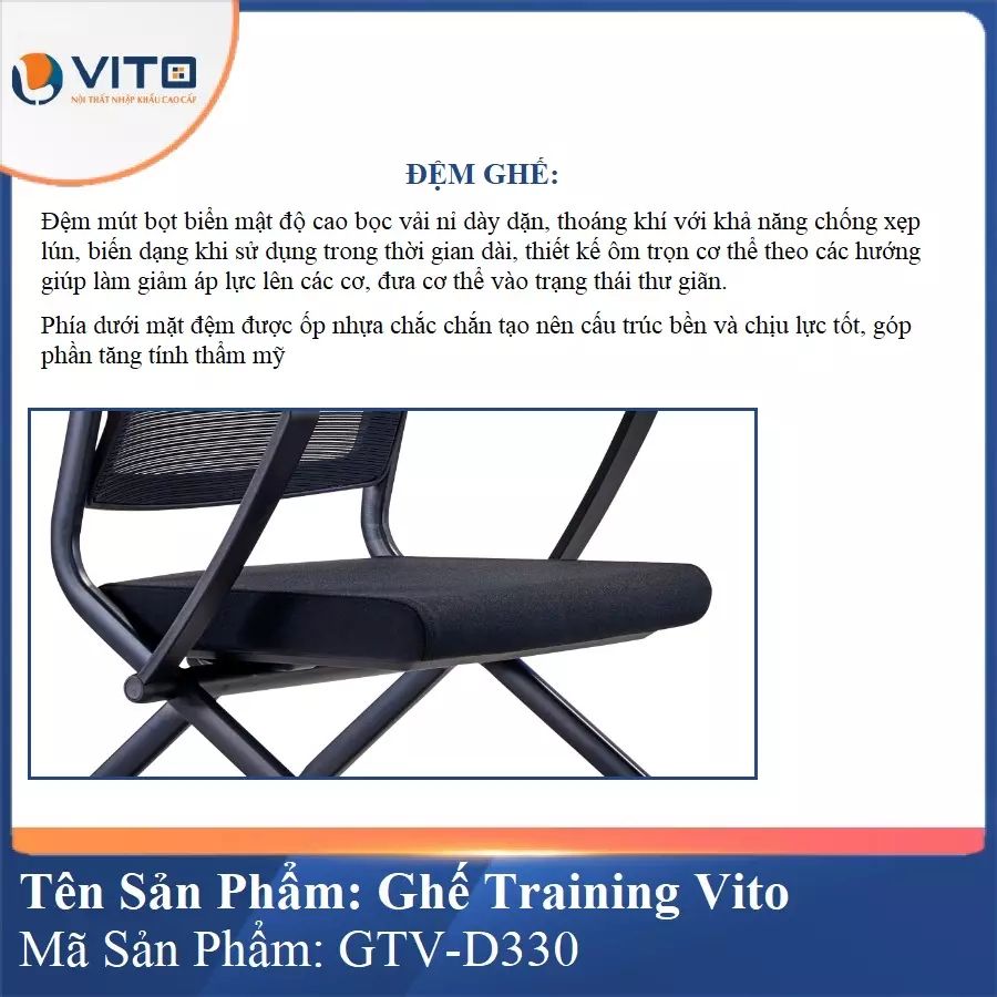 Ghế Đào Tạo Cao Cấp Vito GTV-D330