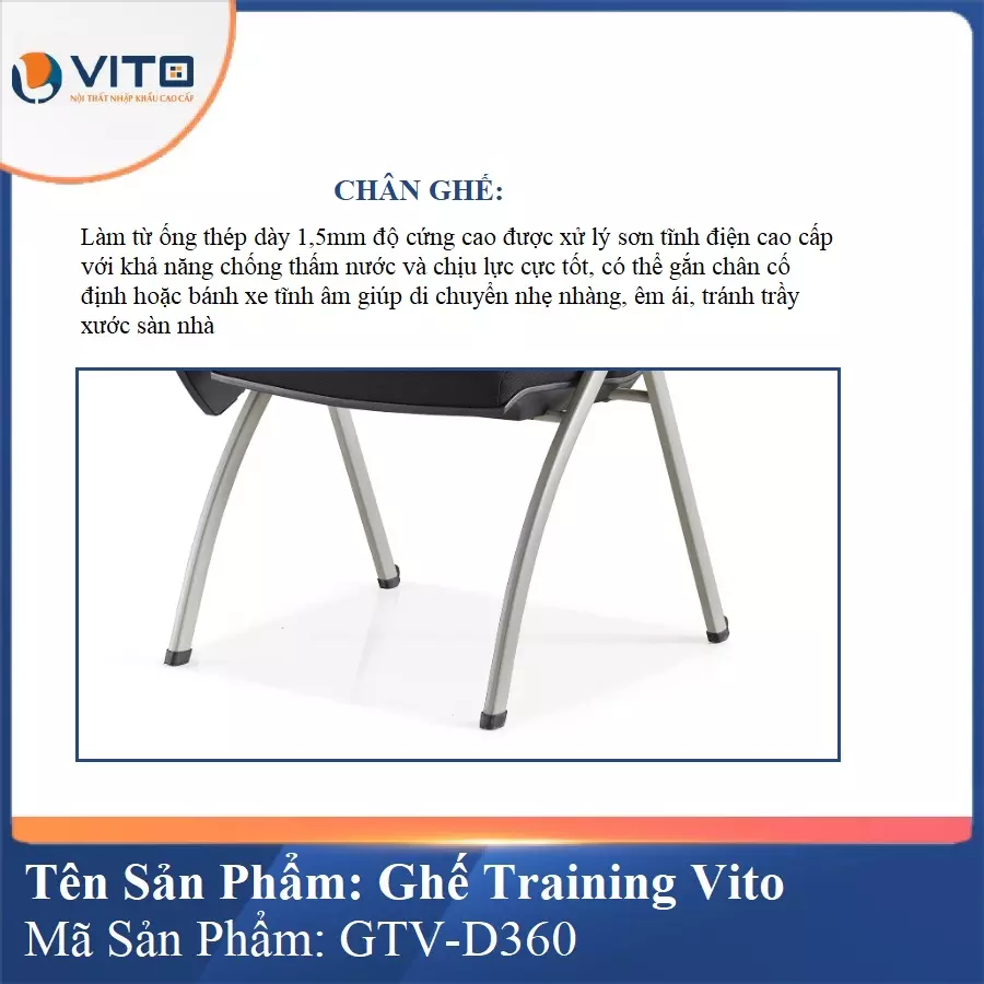 Ghế Đào Tạo Cao Cấp Vito GTV-D360