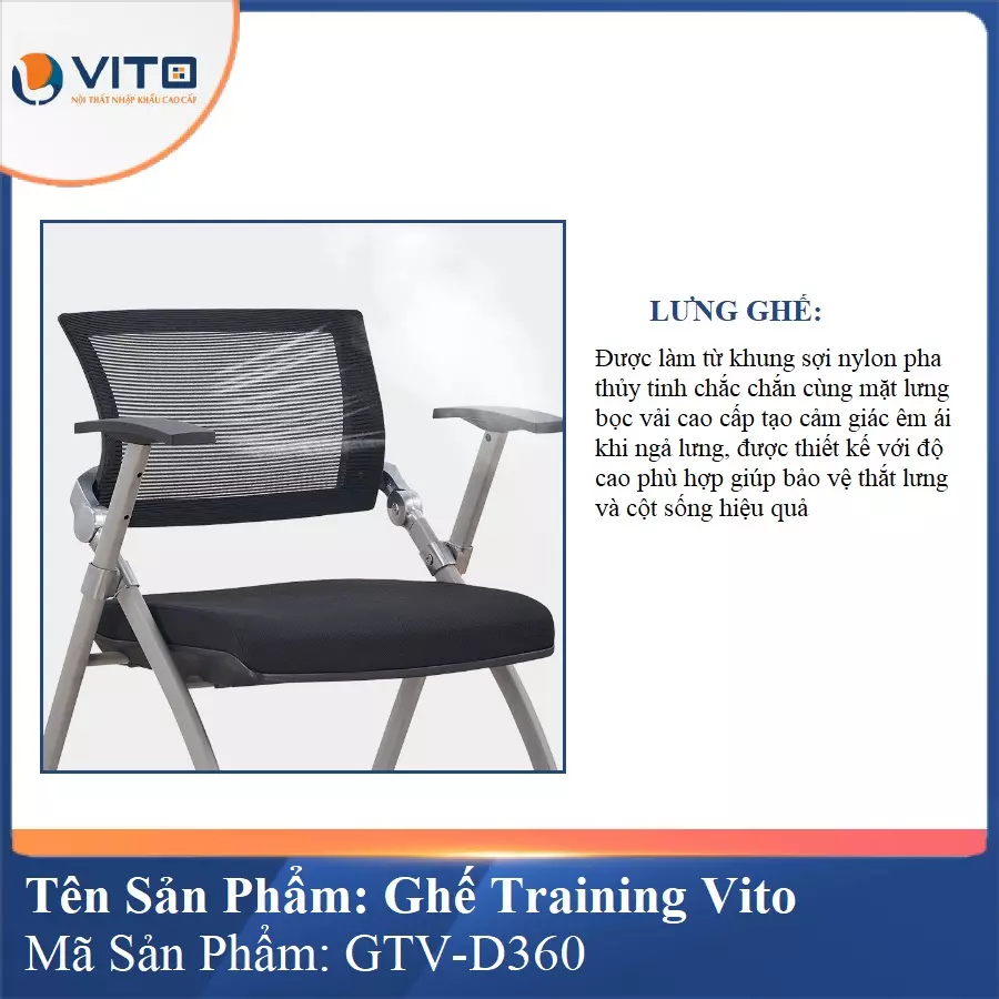 Ghế Đào Tạo Cao Cấp Vito GTV-D360