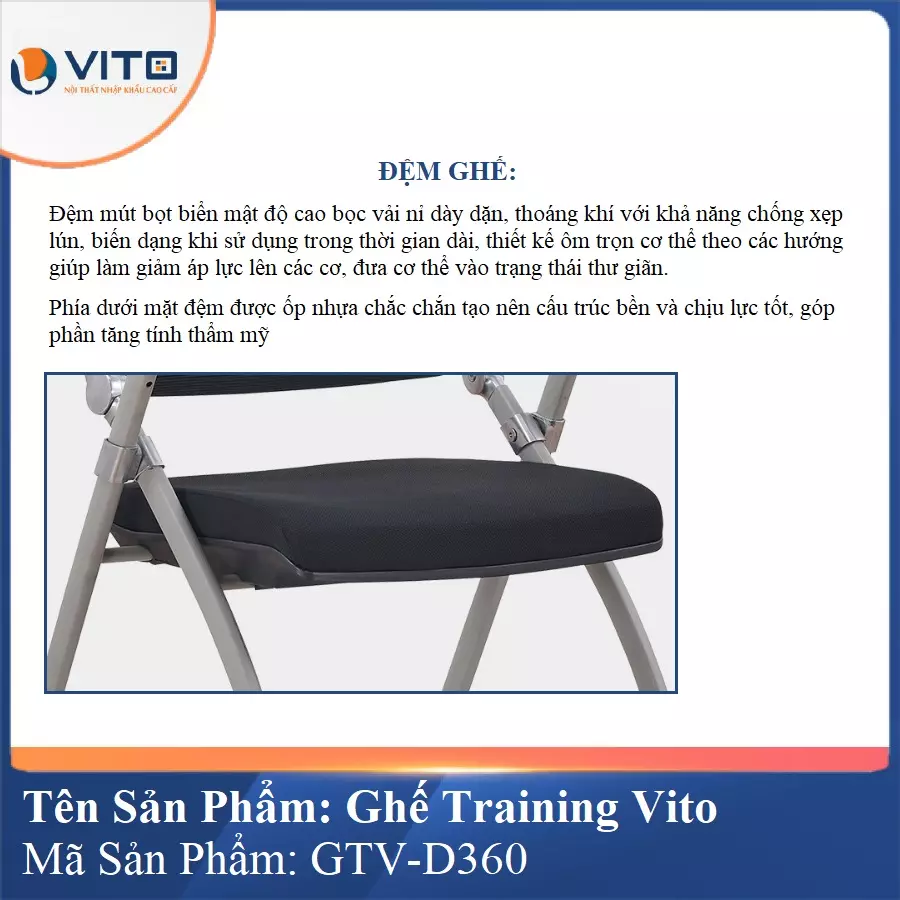 Ghế Đào Tạo Cao Cấp Vito GTV-D360