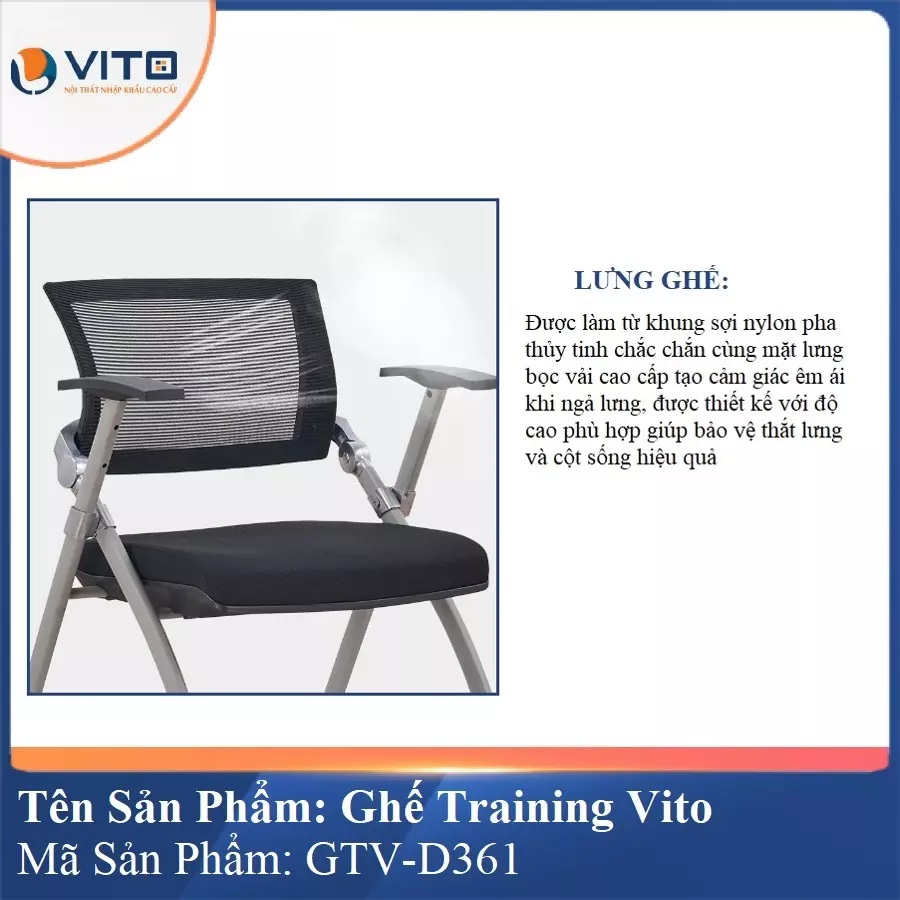 Ghế Đào Tạo Cao Cấp Vito GTV-D361