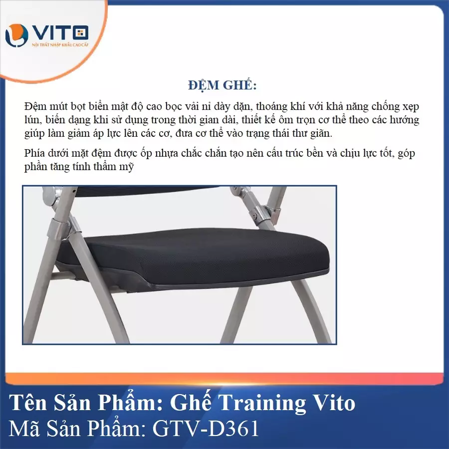 Ghế Đào Tạo Cao Cấp Vito GTV-D361