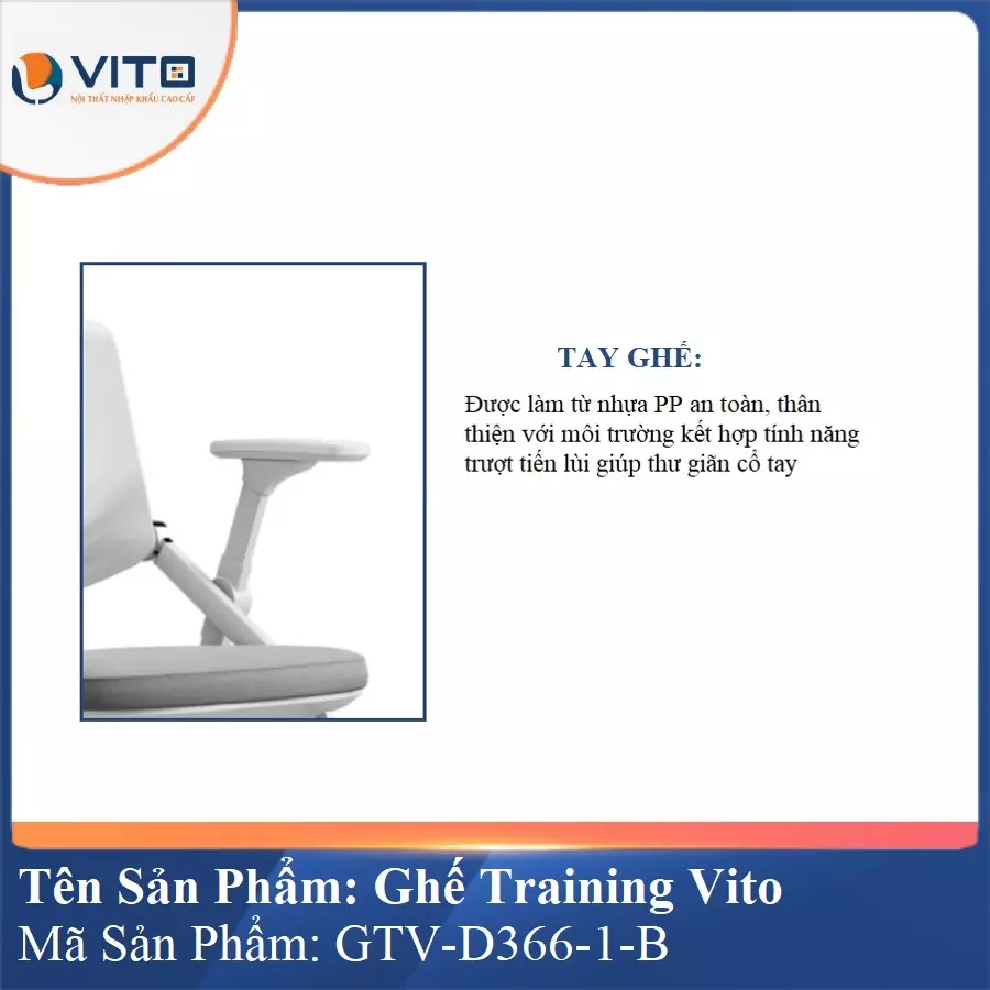 Ghế Đào Tạo Cao Cấp Vito GTV-D366-1-B