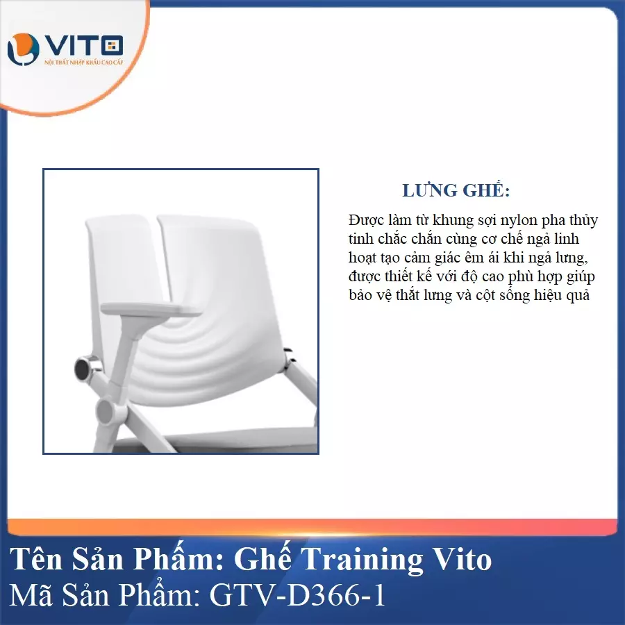 Ghế Đào Tạo Cao Cấp Vito GTV-D366-1