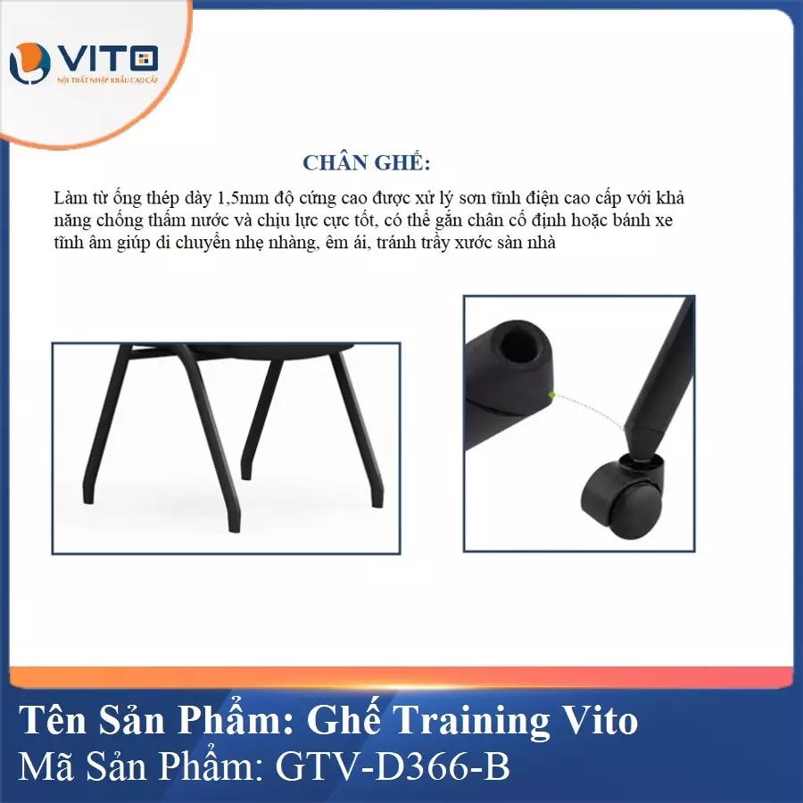 Ghế Đào Tạo Cao Cấp Vito GTV-D366-B