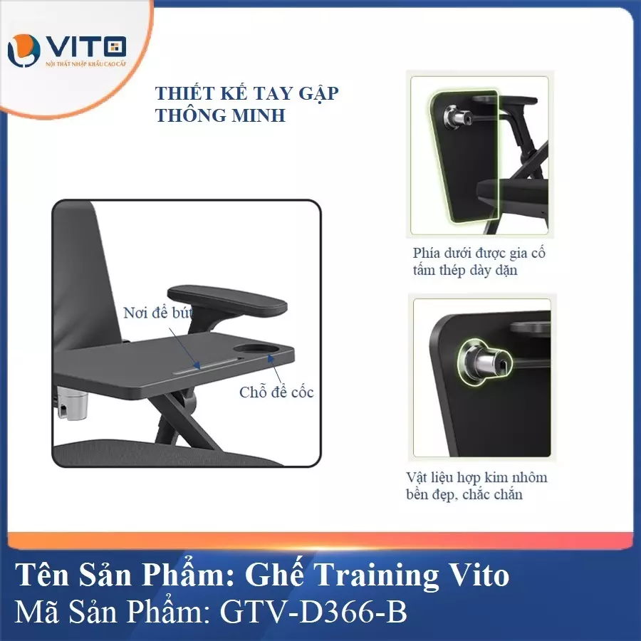 Ghế Đào Tạo Cao Cấp Vito GTV-D366-B