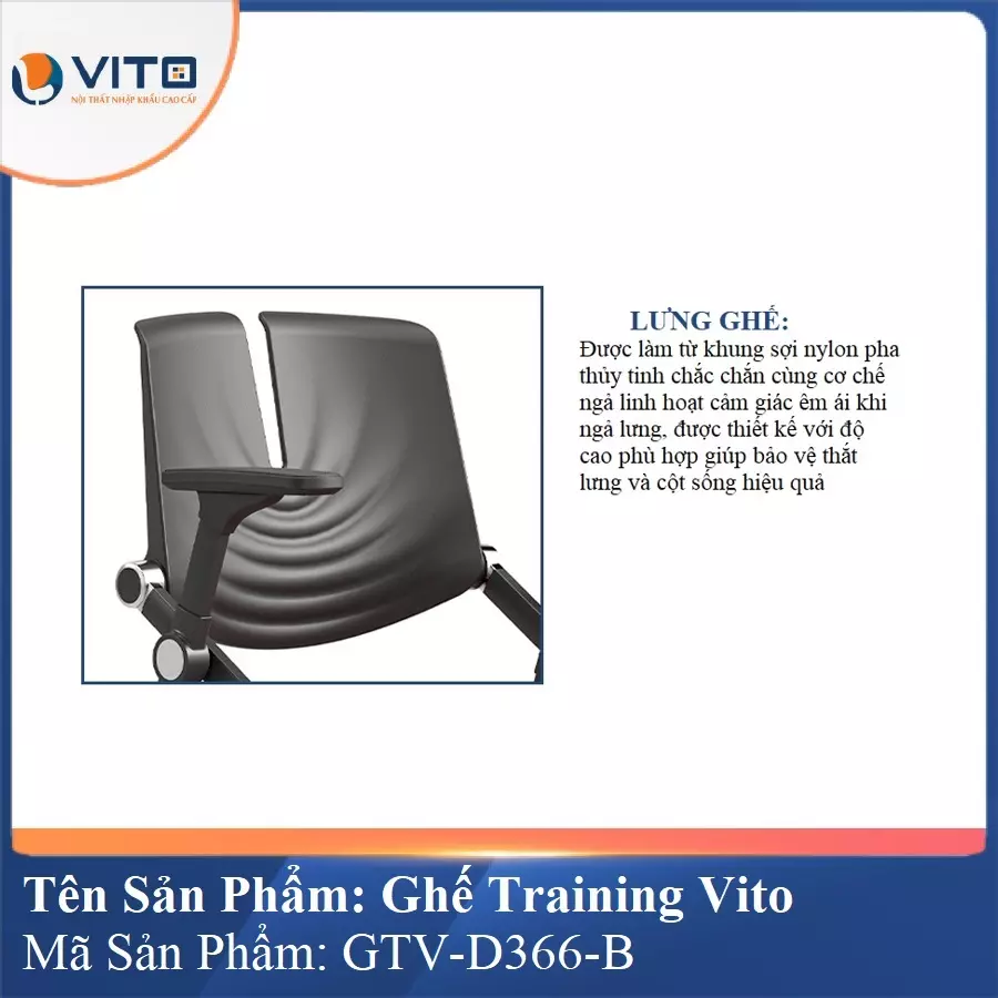 Ghế Đào Tạo Cao Cấp Vito GTV-D366-B