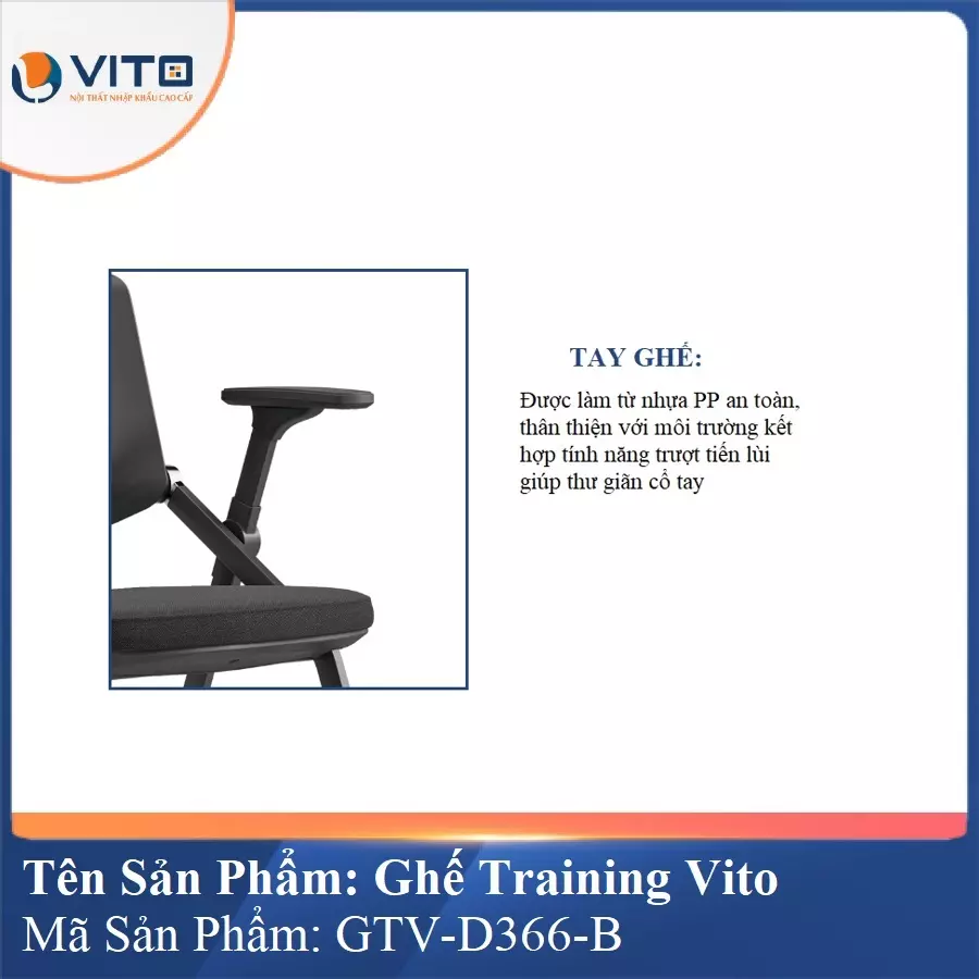 Ghế Đào Tạo Cao Cấp Vito GTV-D366-B